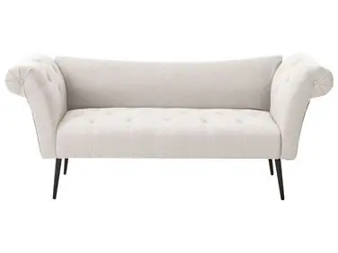 Chaise Longue NANTILLY Fabric Light Beige - Living Room