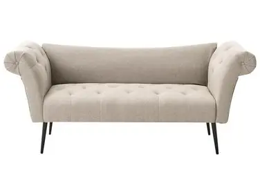 Chaise Longue NANTILLY Fabric Light Brown - Living Room