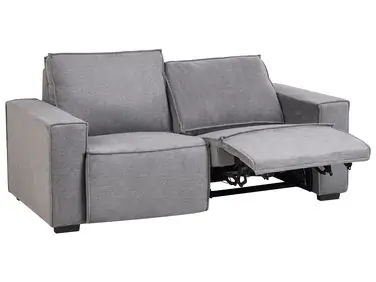 Sofá reclinable eléctrico 2 plazas NUKARI Tela Gris - Sala de estar