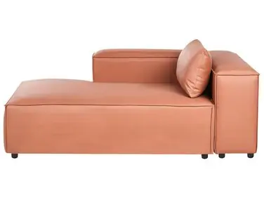 Chaise longue derecho BRANDE Tela Marrón dorado - Sala de estar