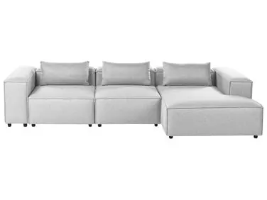 Sofá modular esquinero 4 plazas BRANDE Gris Izquierda - Sala de estar