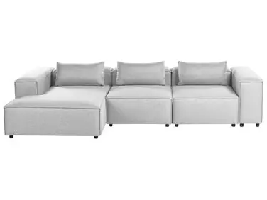 Sofá modular esquinero 4 plazas BRANDE Gris Derecha - Sala de estar