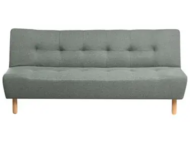 Sofa Bed 3 Seater ALSTEN Fabric Green - Living Room