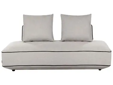 Chaise Longue SEILLANS Fabric Light Grey - Living Room