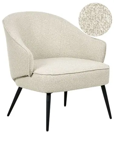 Armchair KAYLA Boucle Light Beige - Living Room