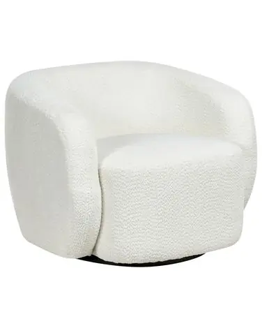 Swivel Armchair TORE Fabric Off-White