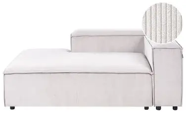 Chaise Longue ARDAL Right Hand Off-White Corduroy