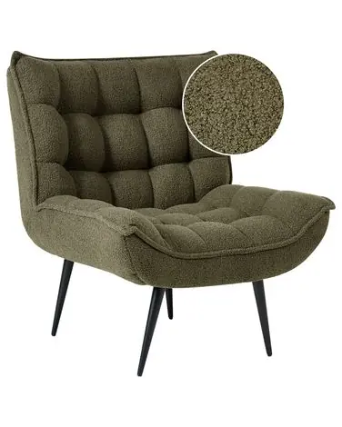 Armchair ALVESTA Boucle Dark Green - Living Room