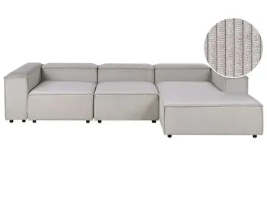 Sofá modular esquinero 4 plazas ARDAL Izquierda Gris pardo Pana - Sala de estar