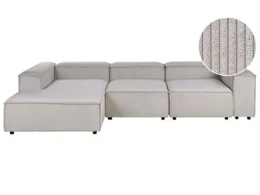 Sofá modular esquinero 4 plazas ARDAL Derecha Gris pardo Pana - Sala de estar