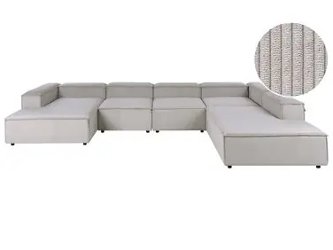 Sofá modular esquinero 5 plazas ARDAL Izquierda Gris pardo Pana - Sala de estar
