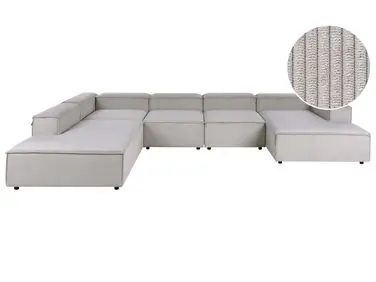 Sofá modular esquinero 5 plazas ARDAL Derecha Gris pardo Pana - Sala de estar
