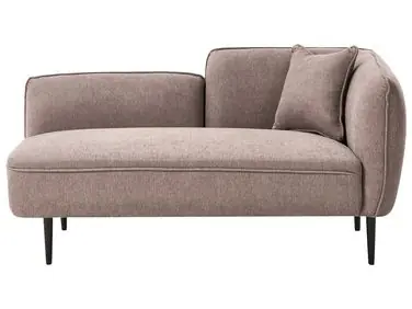 Chaise longue derecho CHEVANNES Tela Marrón claro - Sala de estar