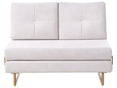 Sofa Bed 2 Seater JERSLEV Fabric Off-White