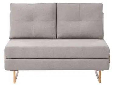 Sofa Bed 2 Seater JERSLEV Fabric Grey - Living Room