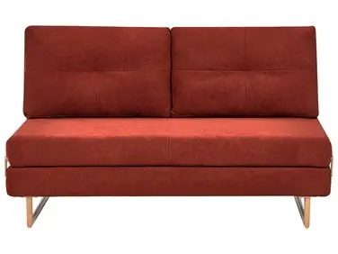 Sofa Bed 3 Seater JERSLEV Fabric Red - Living Room