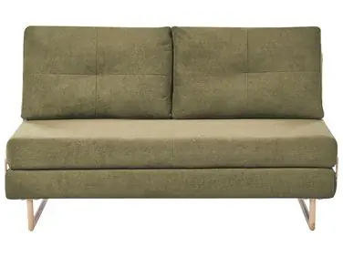 Sofa Bed 3 Seater JERSLEV Fabric Green - Living Room