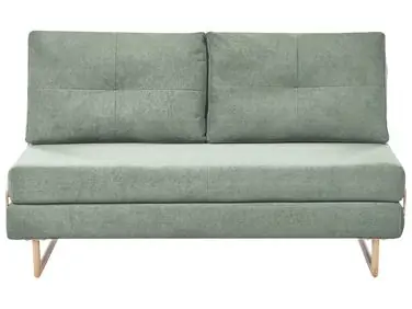 Sofa Bed 3 Seater JERSLEV Fabric Light Green - Living Room