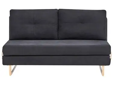 Sofa Bed 3 Seater JERSLEV Fabric Black - Living Room