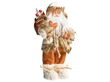 Decoración de Navidad SVARTEVATNET Papá Noel 37 cm Marrón/Blanco - Accesorios decorativos
