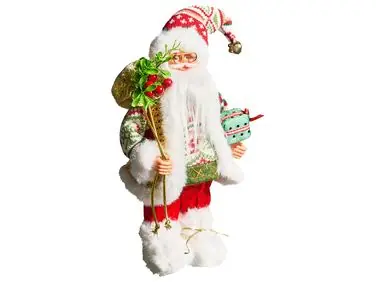 Decoración de Navidad MOSVATN Papá Noel 37 cm Rojo/Verde - Accesorios decorativos