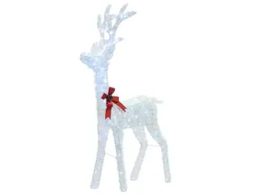 Decoración de exterior LED MALAREN Reno 140 cm Blanco - Accesorios decorativos