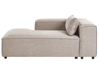 Chaise longue derecho BRANDE Tela Marrón claro - Sala de estar
