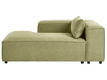 Chaise longue derecho BRANDE Tela Verde claro - Sala de estar