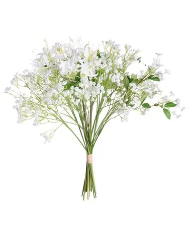 Ramo de flores artificiales VEIROS 38 cm Blanco - Accesorios decorativos