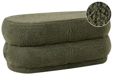 Upholstered Bench ELLENDALE Boucle Green - Bedroom