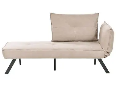 Chaise longue derecho ROCAMADOUR Tela Gris pardo - Sala de estar
