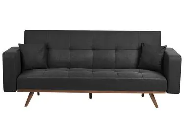 Sofa Bed 3 Seater HJULBY Black - Living Room