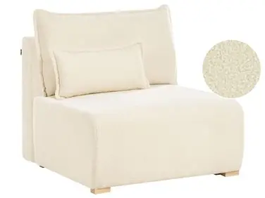 1-Seat Section NERBO Off-White Boucle with Storage