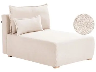 Chaise Longue NERBO Boucle Beige - Living Room
