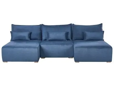 Sofá modular en forma de U NERBO Azul Tela - Sala de estar