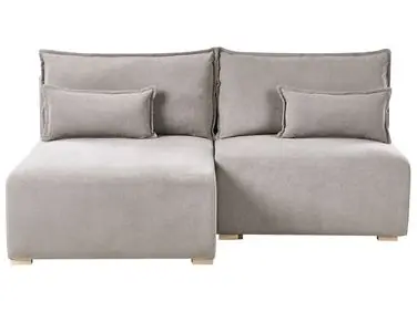 Sofá modular esquinero NERBO Tela Gris Derecha - Sala de estar