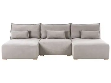 Sofá modular en forma de U NERBO Gris Tela - Sala de estar
