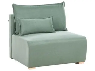 1-Seat Section NERBO Light Green Fabric