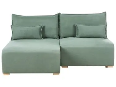 Sofá modular esquinero NERBO Tela Verde claro Derecha - Sala de estar