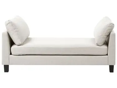 Chaise longue ARCHIANE Tela Beige claro - Sala de estar