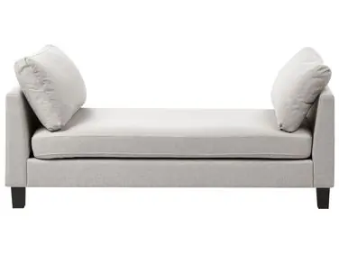 Chaise longue ARCHIANE Tela Gris claro - Sala de estar