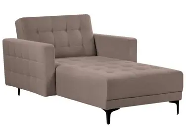 Chaise longue ABERDEEN Tela Gris pardo - Sala de estar
