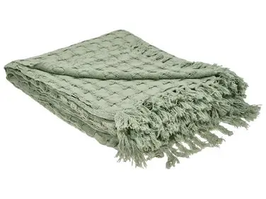 Bedspread BERE Cotton 200 x 220 cm Green - Home Accessories