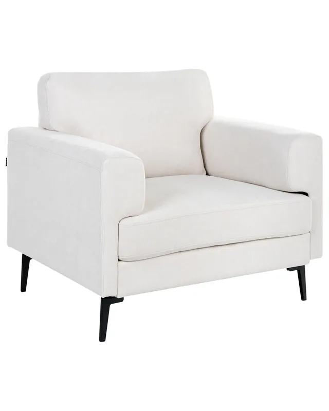 Armchair LOUSTO Fabric Light Beige - Living Room