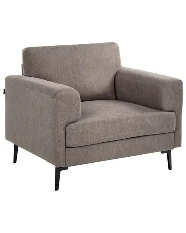 Armchair LOUSTO Fabric Brown - Living Room