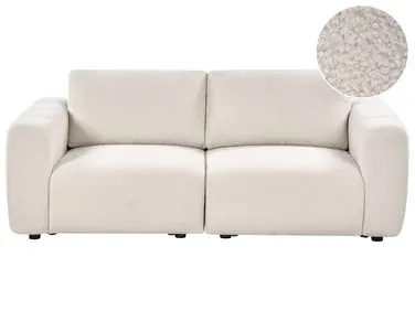 Sofá modular 2 plazas KIVVIK Blanco crema Bouclé - Sala de estar