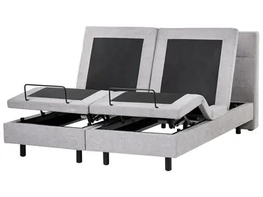 Adjustable Bed Fabric VICEROY 160 x 200 cm (EU King Size) Light Grey - Bedroom