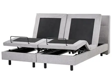 Adjustable Bed Fabric VICEROY 180 x 200 cm (EU Super King) Light Grey - Bedroom