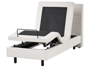 Adjustable Bed Fabric VICEROY 90 x 200 cm (EU Single) Light Beige - Bedroom