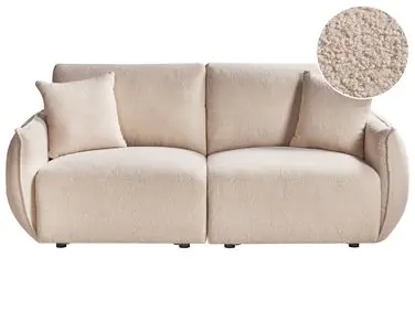 Sofá modular 2 plazas MESNALI Beige Bouclé - Sala de estar